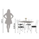 Ver imagem 4 de Conjunto De Mesa Itália Com 4 Cadeiras 1,20m Artefamol Branco/ Granitado
