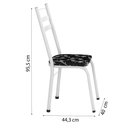 Ver imagem 7 de Conjunto De Mesa Itália Com 4 Cadeiras 1,20m Artefamol Branco/ Granitado