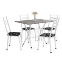 Ver imagem 1 de Conjunto de Mesa Itália com 4 Cadeiras 1,20m Artefamol Branco/ Granitado