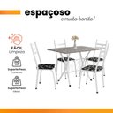 Ver mais imagens de Conjunto de Mesa Itália com 4 Cadeiras 1,20m Artefamol Branco/ Granitado