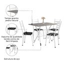 Ver mais imagens de Conjunto De Mesa Itália Com 4 Cadeiras 1,20m Artefamol Branco/ Granitado