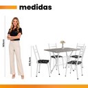 Ver imagem 5 de Conjunto de Mesa Itália com 4 Cadeiras 1,20m Artefamol Branco/ Granitado