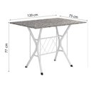 Ver imagem 6 de Conjunto De Mesa Itália Com 4 Cadeiras 1,20m Artefamol Branco/ Granitado