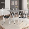 Conjunto De Mesa Itália Com 4 Cadeiras 1,20m Artefamol Branco/ Granitado - 5