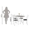 Conjunto De Mesa Itália Com 4 Cadeiras 1,20m Artefamol Branco/ Granitado - 9