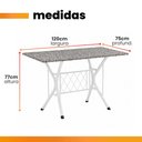 Ver imagem 3 de Conjunto de Mesa Itália com 4 Cadeiras 1,20m Artefamol Branco/ Granitado