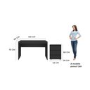 Ver imagem 4 de Conjunto Escrivaninha Mesa e Gaveteiro com Rodízios 3 Gavetas Cáli