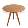 Mesa de Jantar Redonda Base Tripé em Madeira Maciça - 80 Cm - 1