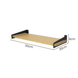 Prateleira Loop Nicho Decorativo 50x20cm Cozinha Sala Quarto Madeira - 4