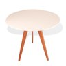 Mesa de Jantar Redonda Base Tripé em Madeira Maciça 80 Cm - 1