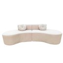 Ver imagem 7 de Sofá Modular Orgânico Monterrey 260cm + Puff Bouclé Marfim