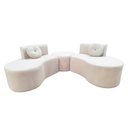 Ver imagem 6 de Sofá Modular Orgânico Monterrey 260cm + Puff Bouclé Marfim