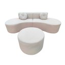 Ver imagem 4 de Sofá Modular Orgânico Monterrey 260cm + Puff Bouclé Marfim