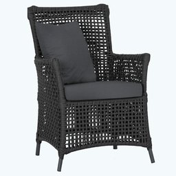 Poltrona Igapó Alumínio Micro Pintura Preta Corda Náutica Estofado 11 - 1 Poltrona Igapó Alumínio Micro Pintura Preta Corda Náutica Estofado 11 - 1