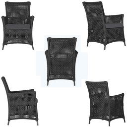 Poltrona Igapó Alumínio Micro Pintura Preta Corda Náutica Estofado 11 - 5 Poltrona Igapó Alumínio Micro Pintura Preta Corda Náutica Estofado 11 - 5