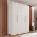 Ver imagem 1 de Guarda-Roupa Ubatuba Plus 4 Portas 3 Gavetas Branco/Neve