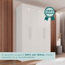 Ver imagem 6 de Guarda-Roupa Ubatuba Plus 4 Portas 3 Gavetas Branco/Neve