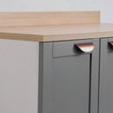 Ver mais imagens de Balcão Planejado 2 Portas 80cm com Tampo Arizona CabeCasa MadeiraOriginals Branco/Cinza