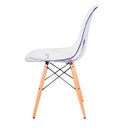 Ver imagem 5 de Cadeira Transparente Eiffel Eames Base Madeira Incolor 130pc Quantidade:4
