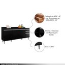 Ver imagem 4 de Balcão de Cozinha G96 4 Portas 1 Prateleira MDP-BP 180cm Preto