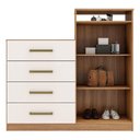 Ver imagem 4 de Cômoda Sapateira Áurea Amêndola Touch Off White – Demóbile