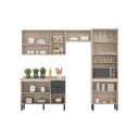 Ver imagem 5 de Cozinha Modulada Firenze 05 Peças 2pt Vidro Avena/grafito