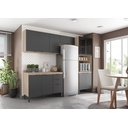 Ver imagem 2 de Cozinha Modulada Firenze 05 Peças 2pt Vidro Avena/grafito