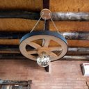 Ver imagem 4 de Luminária Roda de Carroça 1 Bocal 35 Cm Diâmetro 110/220 V