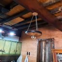 Ver imagem 3 de Luminária Roda de Carroça 1 Bocal 35 Cm Diâmetro 110/220 V