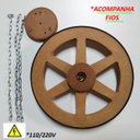 Ver imagem 6 de Luminária Roda de Carroça 1 Bocal 35 Cm Diâmetro 110/220 V