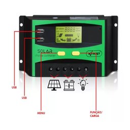 Controlador de Carga Solar 30a Pwm Kp-sc30a 12v/24v - Knup - 2