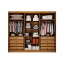 Ver imagem 2 de Guarda Roupa Casal 6 Portas e 8 Gavetas C/ Espelho Rizon/linea Branco - Novo Horizonte