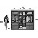 Ver imagem 3 de Guarda Roupa Casal 6 Portas e 8 Gavetas C/ Espelho Rizon/linea Branco - Novo Horizonte