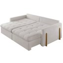 Ver imagem 3 de Sofá Cama Retrátil e Reclinável Lisboa 220cm Braço 10cm Meu Sofá Online
