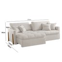 Ver imagem 2 de Sofá Cama Retrátil e Reclinável Lisboa 220cm Braço 10cm Meu Sofá Online