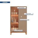 Ver imagem 7 de Rack com Painel Ate 55 Polegadas Mondrian com Cristaleira com LED Mondrian Bege/White