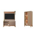Ver imagem 2 de Rack com Painel Ate 55 Polegadas Mondrian com Cristaleira com LED Mondrian Bege/White