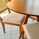 Ver imagem 4 de Mesa de Jantar Redonda Base Tripé em Madeira Maciça - 90 Cm