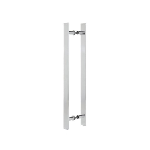 Puxador Duplo Alumínio 50cm Porta Pivotante Madeira/vidro