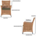 Ver imagem 3 de Jogo Sofá e 2 Poltronas de Área Igapó Alumínio Pintura Preta Corda Náutica Estofado 13 Trama