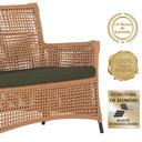 Ver imagem 4 de Jogo Sofá e 2 Poltronas de Área Igapó Alumínio Pintura Preta Corda Náutica Estofado 13 Trama