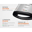 Ver imagem 5 de Grill e Sanduicheira Mondial Premium 800w 220v Preto/inox