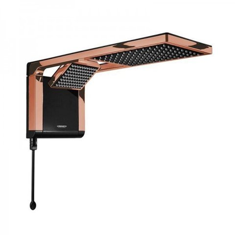 Chuveiro Lorenzetti Acqua Duo Eletrônico Preto-Rosegold