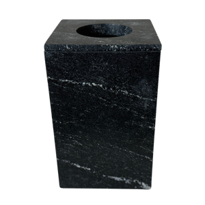 Lixeira Lavabo Granito Preto Via Lactea Vintage 28x18cm