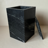 Lixeira Lavabo Granito Preto Via Lactea Vintage 28x18cm - 3