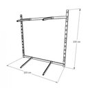 Ver imagem 4 de Arara de Roupas para Loja Quarto Closet 8 Peças Regulável 100x100 Cm Cor Preto Kit Clst1p18