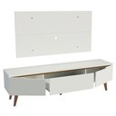 Ver imagem 5 de Rack Madesa Reims e Painel para TV até 55 Polegadas 2 Portas e 1 Gaveta Branco Cor:Branco