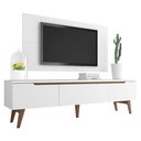 Ver imagem 2 de Rack Madesa Reims e Painel para TV até 55 Polegadas 2 Portas e 1 Gaveta Branco Cor:Branco