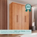 Ver imagem 7 de Guarda-Roupa Ubatuba Plus 4 Portas 3 Gavetas Marrom/Cinamomo