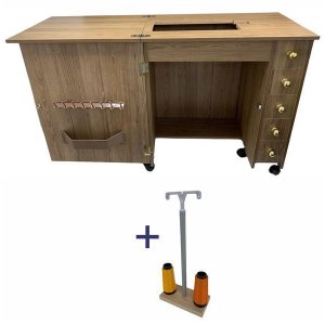 Móvel Gabinete Mesa Luxo Maquina de Costura Singer Precisa